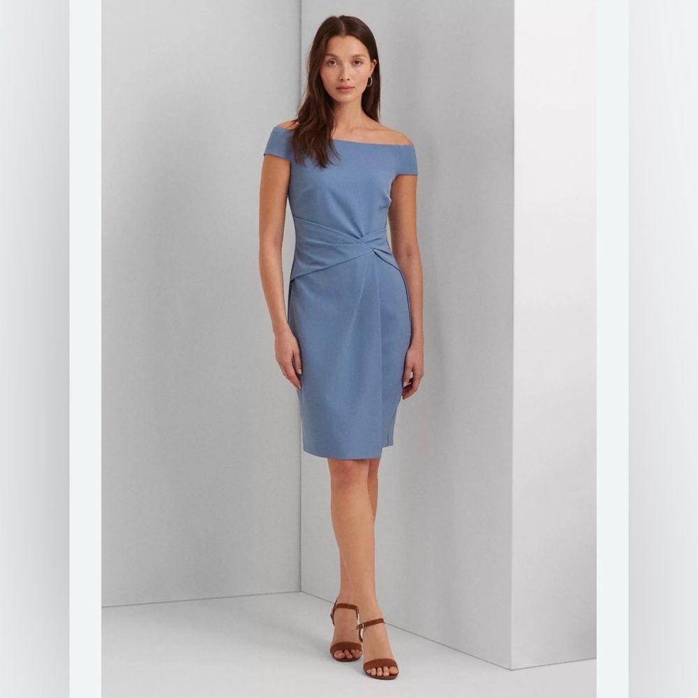 Ralph Lauren Elegant Strapless Blue Dress